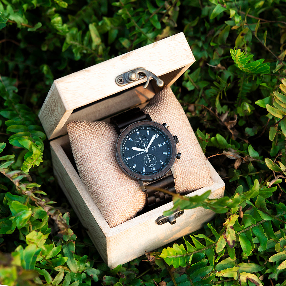 Montre en bois_Abysse dans sa boite en bois