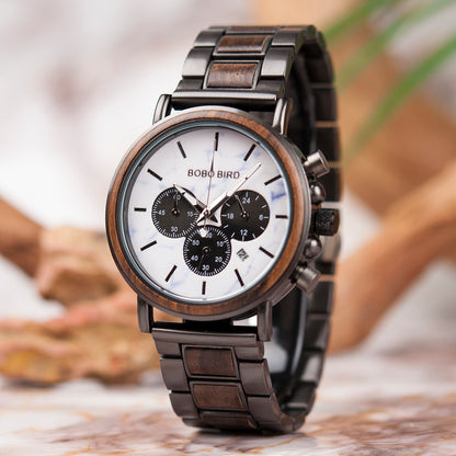 Montre en bois_Minuit avec fond naturel